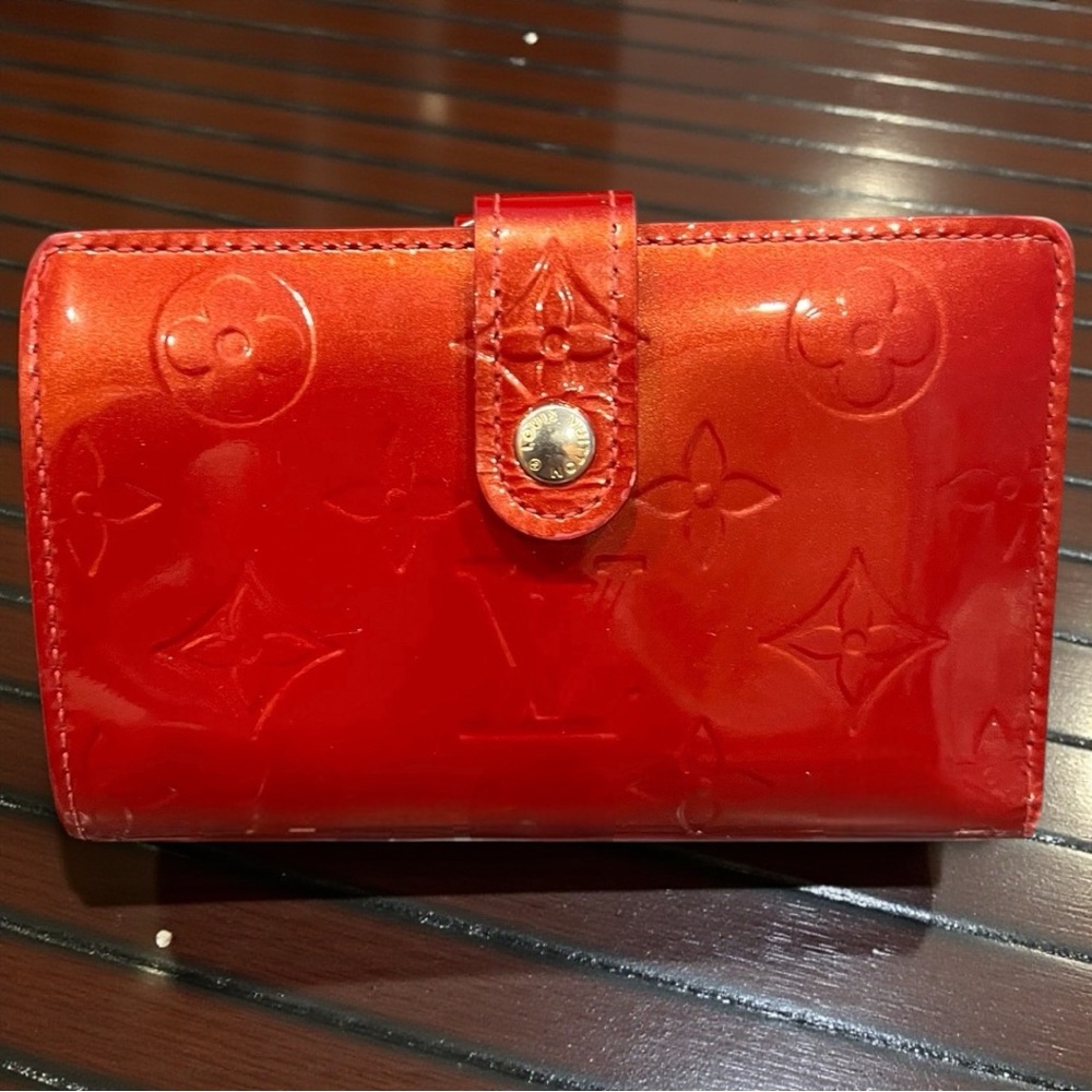 Louis Vuitton Monogram Vernis Wallet – Red (Patent Leather) | with COA